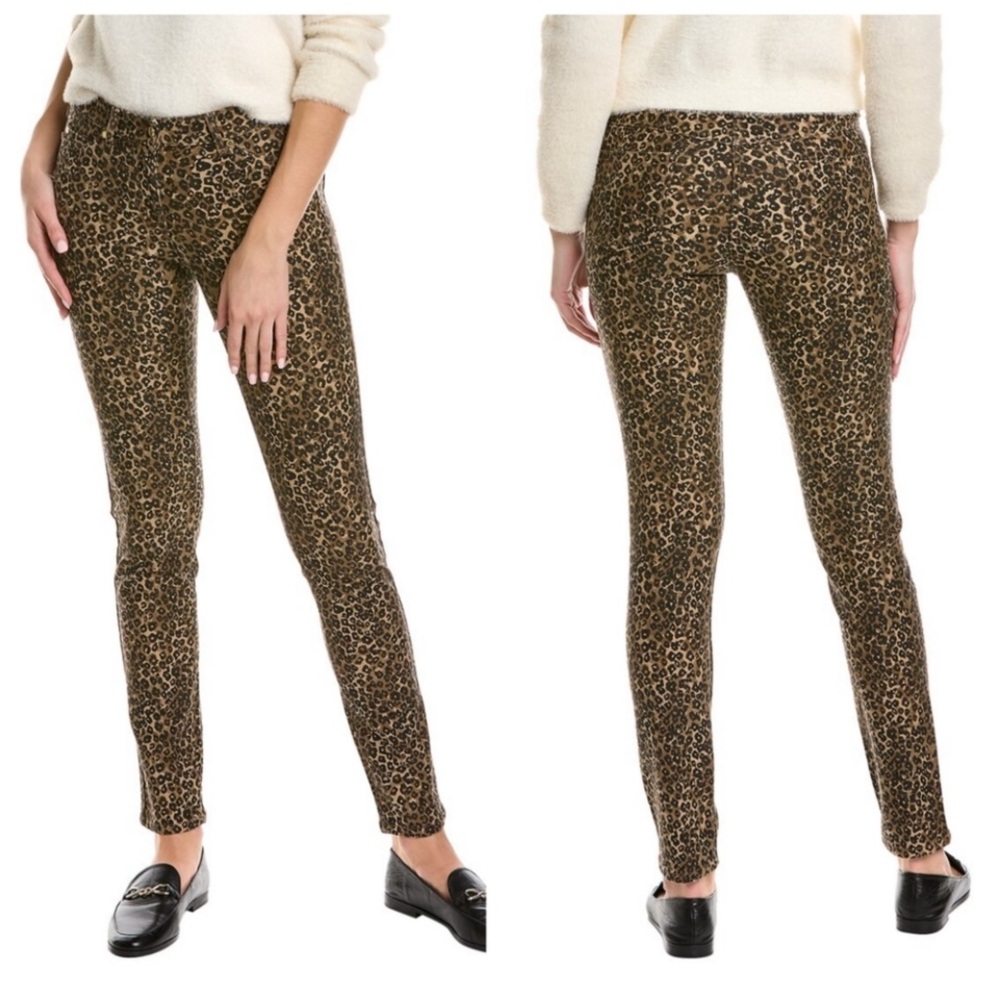 J. McLaughlin Lexi Jean Leopard Animal Print Neutral Skinny
Denim Size 8.